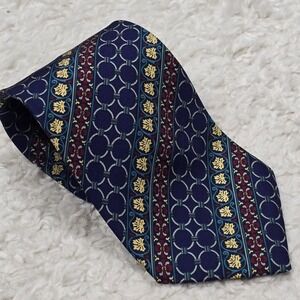 Christian Dior Monsieur Mens Silk Tie Geometric Made in USA Luxury Vintage